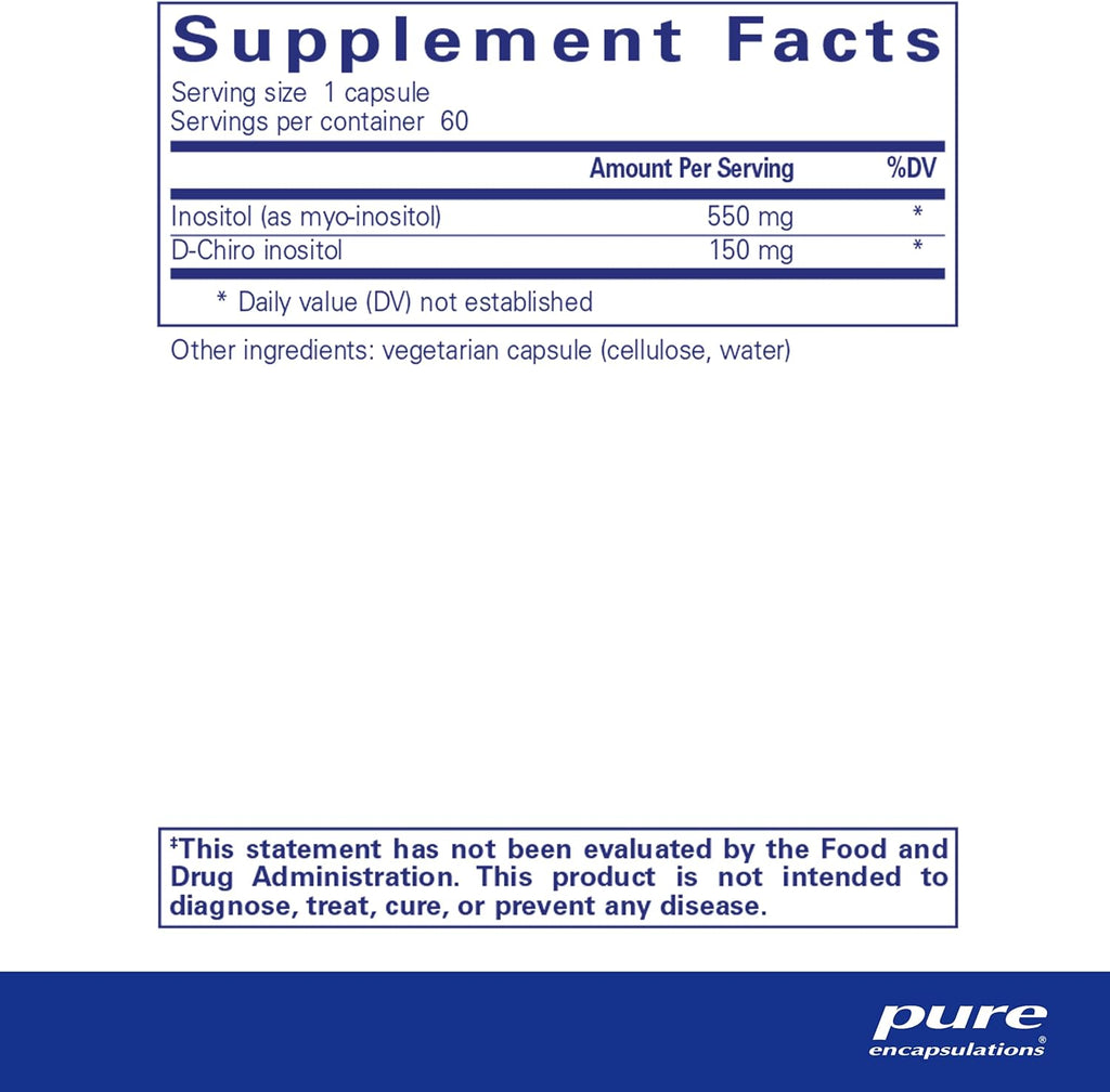 Pure Encapsulations Inositol Complex | Supplement to Support Energy, Healthy Metabolism, and Ovarian Function* | 60 Capsules