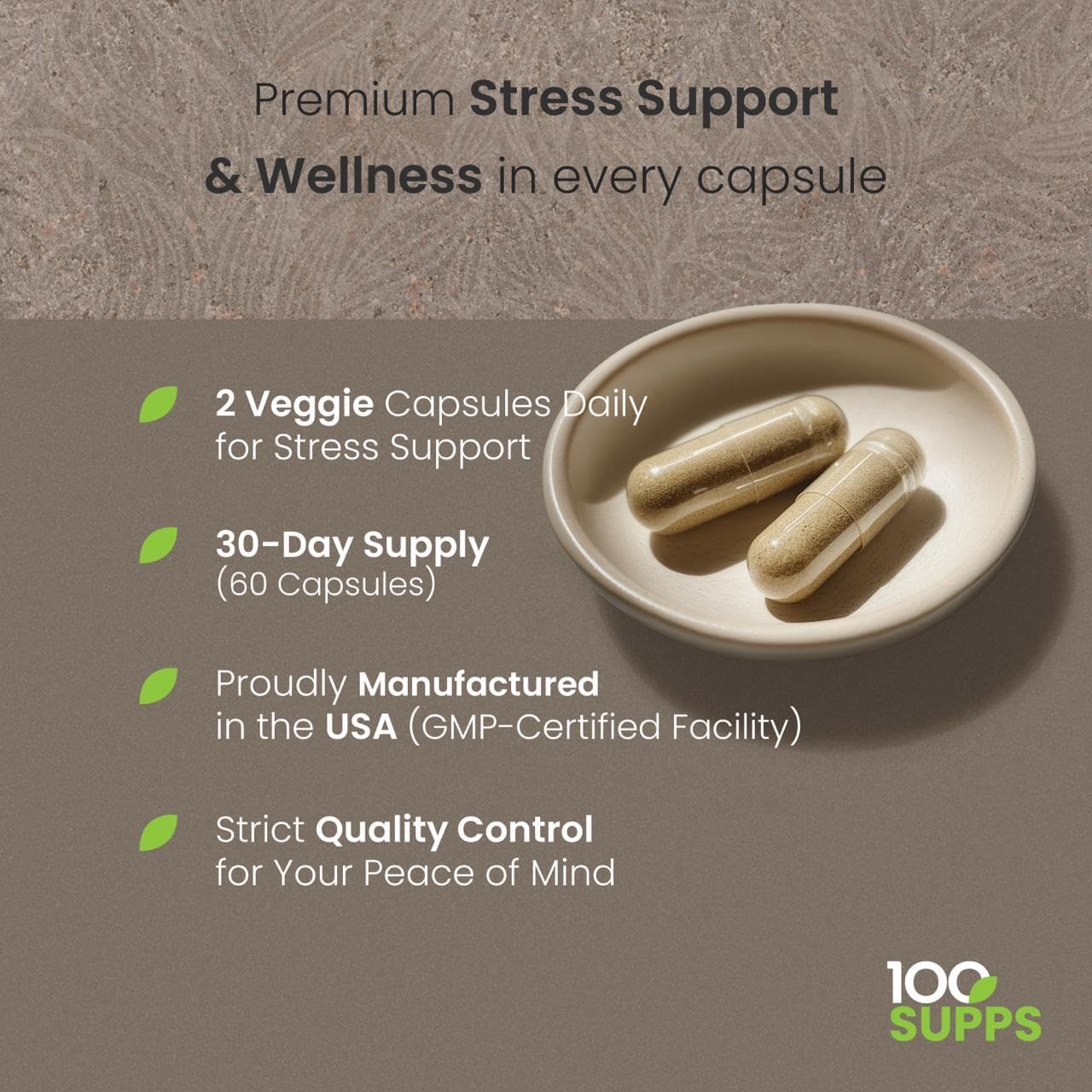 Ashwagandha with Black Pepper – 1,200 mg | 60 Veggie Capsules, 30-Day Supply | Made with Organic Ashwagandha, Gluten-Free, Manufactured in USA
