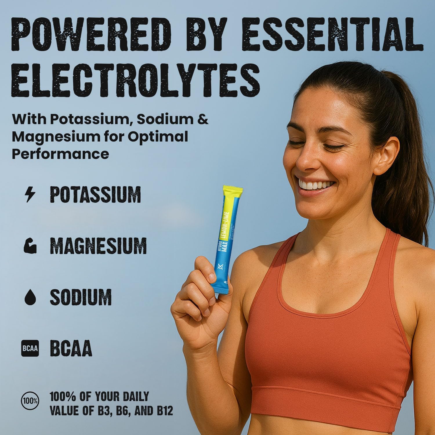 CardoMax Hydromax Electrolyte Drink Mix – Lemon Lime 15 Liquid Packets with Potassium & Magnesium – Zero Sugar, Keto & Vegan Electrolytes for Hydration