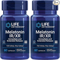 Life Extension Melatonin IR/XR, 1.5 mg, immediate- and Extended-Release Formula for Optimal Sleep Support, Healthy circadian Rhythms, Cellular Defense, Gluten-Free, Non-GMO, 60 Capsules (Pack of 2)