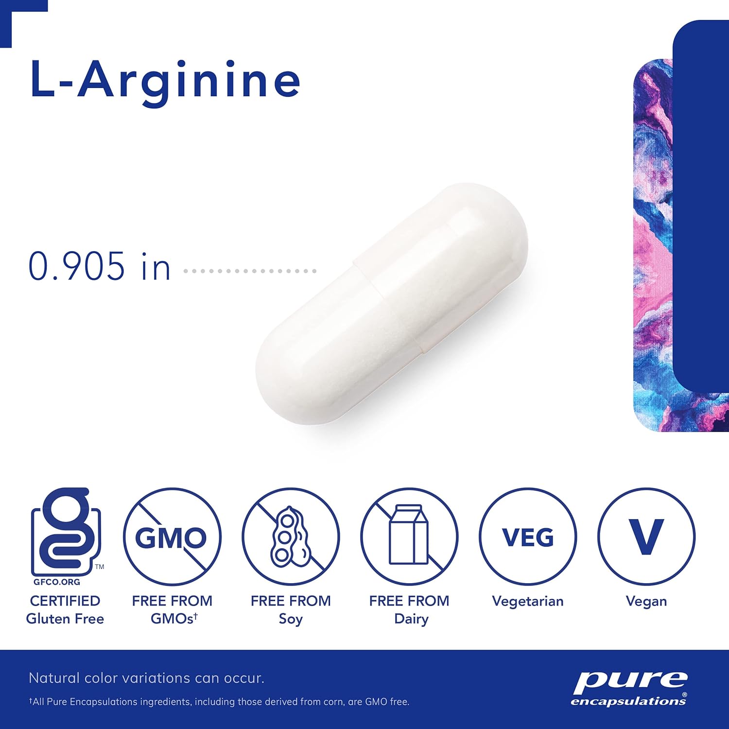Pure Encapsulations L-Arginine - 1,400 mg - Support Nitric Oxide Production - Heart Health & Blood Flow - Gluten Free & Non-GMO - 180 Capsules