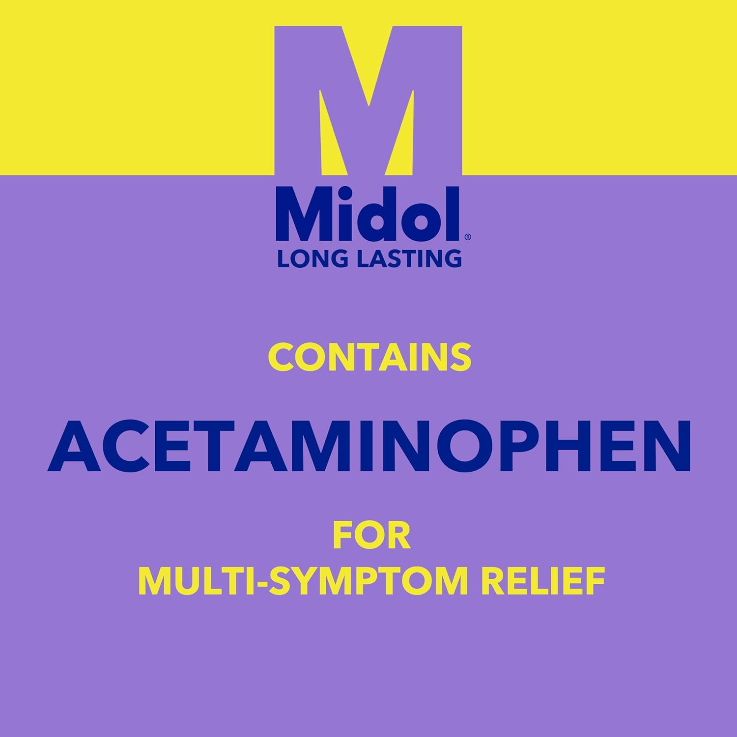 Midol Long Lasting Relief 20ct: Midol Long Lasting Relief, Menstrual Symptom Reliever & Fever Reducer, Caplets with Acetaminophen for Menstrual Pain Relief - 20 Count (Packaging May Vary)