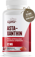SUPER SUPPLEMENTS Astaxanthin 12mg, 60 Softgels, 2 Month Supply | Premium Astaxanthin Antioxidant | Fresh Microalgae Source | Supports Eye, Joint, Internal Circulation, Skin Health & Natural Tanning