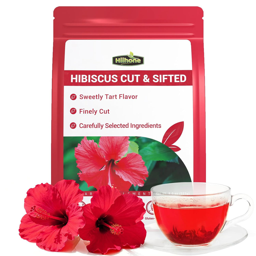 Hibiscus Tea Bags, Hibiscus Flower Herbal Tea - Rich in Vitamin C, Caffeine Free,Sugar Free, 8 OZ