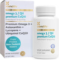 Xtendlife Omega 3 QH Premium CoQ10 Fish Oil - with DHA, EPA, and Ubiquinol - Includes Astaxanthin and Lycopene for Heart, Brain, Joint, and Skin Health - 1 Month Supply (60 Count)