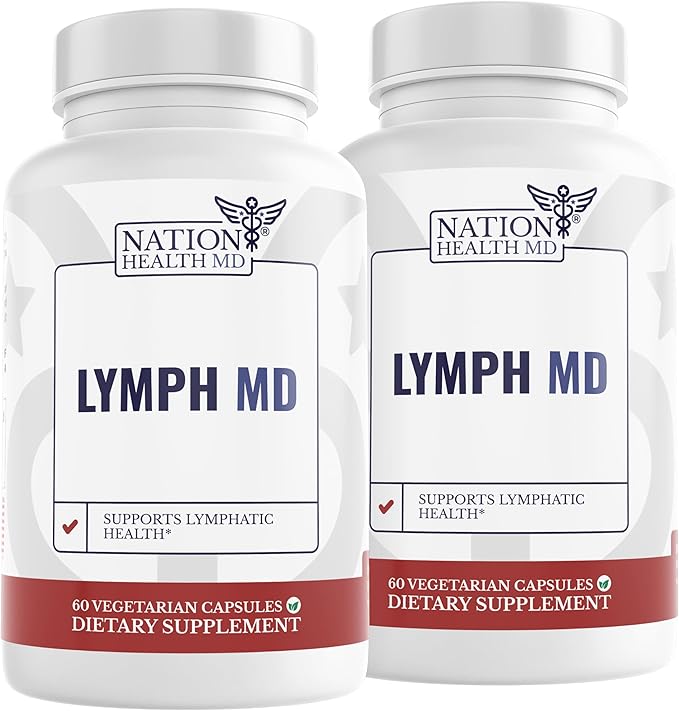 Lymph MD - Lymphatic Drainage Supplement - with Bromelain, Echinacea, Burdock Root, Dandelion, Rutin, Kelp & More - Lymph System Support for Women & Men - 120 Capsules