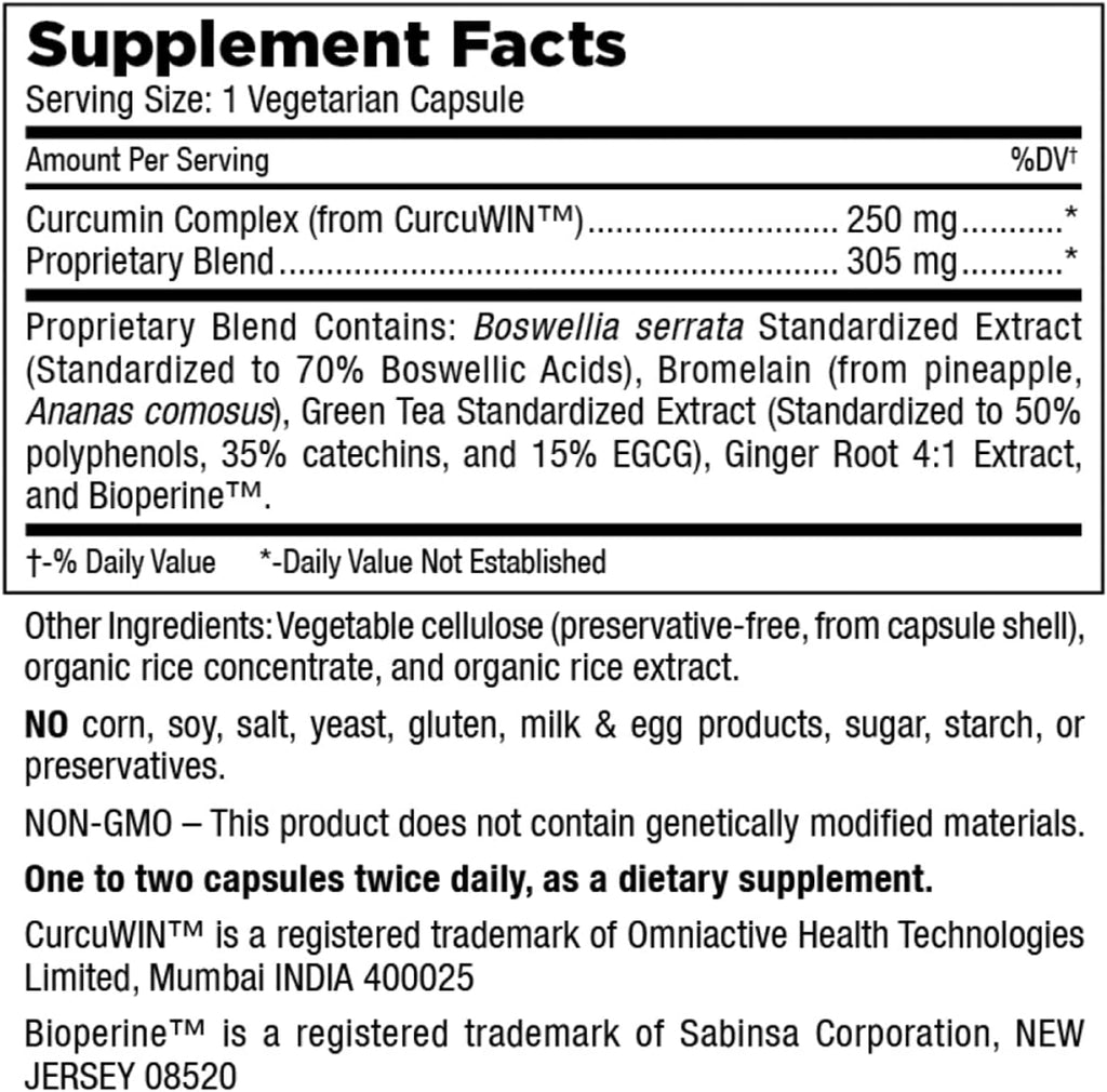 Mt. Angel Vitamins: Inflameze Advanced. Joint Health, Collagen Protection, Turmeric Supplement, 60 Capsules