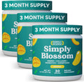 Simply Blossom Nutrition Daily Greens & Superfood Powder + Collagen + Probiotics for Women's Digestive Health & Bloating Relief. Help Your Health Bloom - 3 Month Supply - Mango