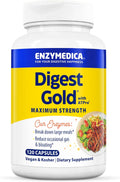 Enzymedica Digest Gold + ATPro, Maximum Strength Digestive Enzymes, Helps Digest Large Meals, for Gas and Bloating, 120 Capsules