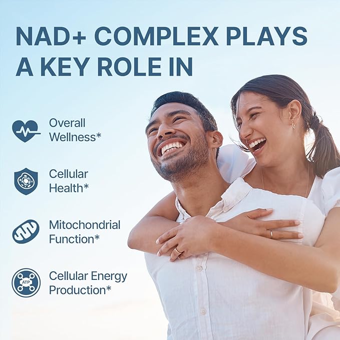 NAD+ Supplement 1600mg Extra Strength - Liposomal NMN Alternative with Resveratrol, Urolithin A, CoQ10, Quercetin & ALA - Mitochondrial Energy & Anti-Aging, Cell Regeneration, 120 Softgels