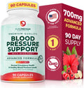 PurePremium Beet Root Capsules for Blood Pressure Support – 700mg Advanced Formula with Beetroot Powder, Hawthorn, Hibiscus & Garlic for Normal Nitric Oxide Production & Heart Health – Non-GMO - 90ct