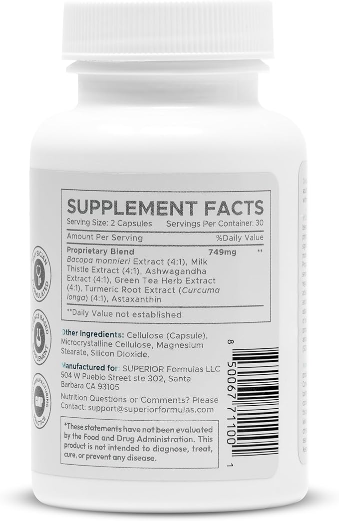 Superior Formulas Nrf2 Activator Supplement – Antioxidant Support for Cellular Health, Healthspan, and Longevity – Helps Reduce Oxidative Stress – 60 Capsules – Made in USA, Non-GMO