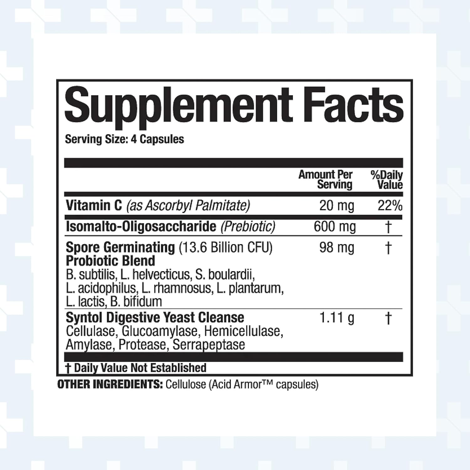 Arthur Andrew Medical, Syntol, 3-in-1 Formula with Probiotics, Prebiotic Fiber & Yeast Cleansing Multi-Enzymes, 90