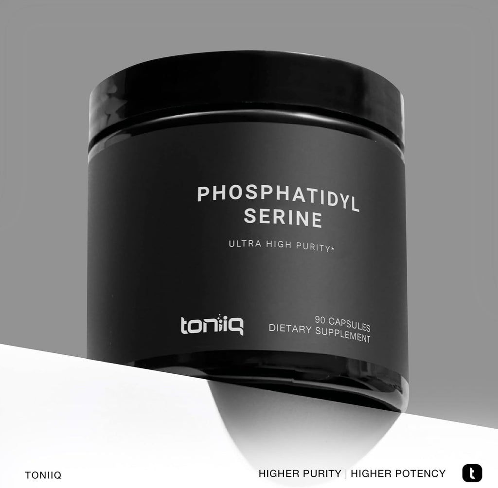 Toniiq Phosphatidylserine - 400mg Formula - World’s First 50% Purity - Highest Purity in The US - Soy Free Phosphatidylserine Supplement - 90 Veggie Capsules