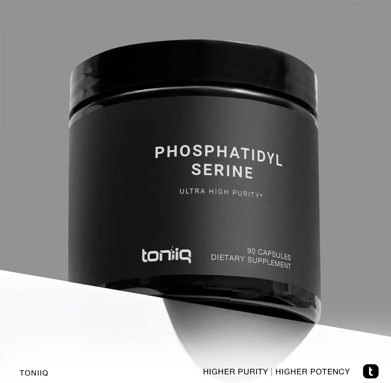 Toniiq Phosphatidylserine - 400mg Formula - World’s First 50% Purity - Highest Purity in The US - Soy Free Phosphatidylserine Supplement - 90 Veggie Capsules