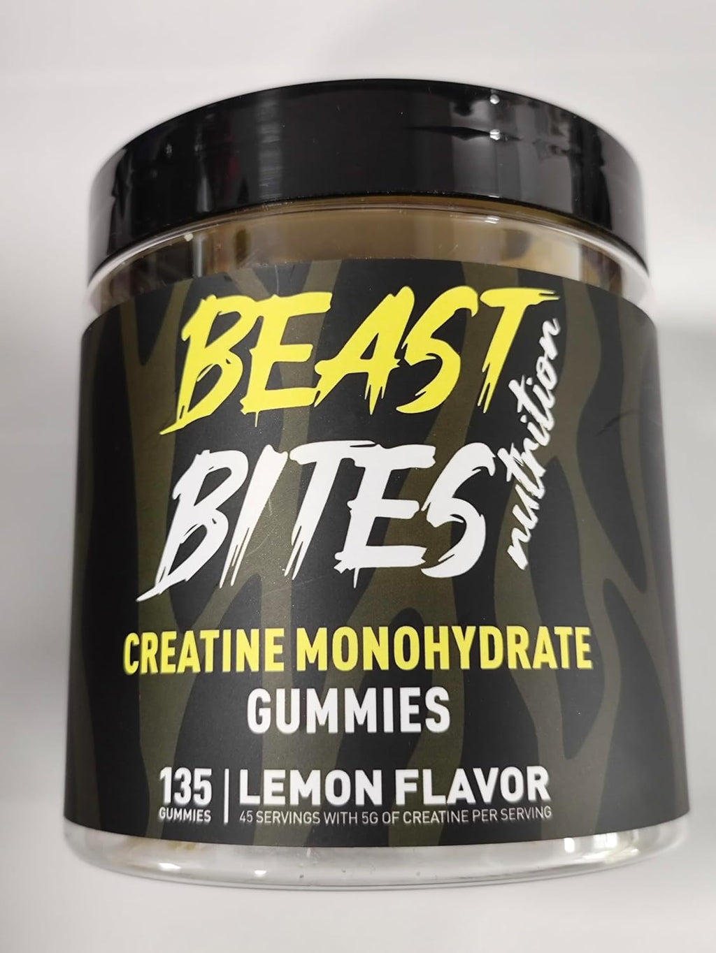 Creatine Monohydrate Gummies 5000mg (135 Count)-Lemon Flavor.