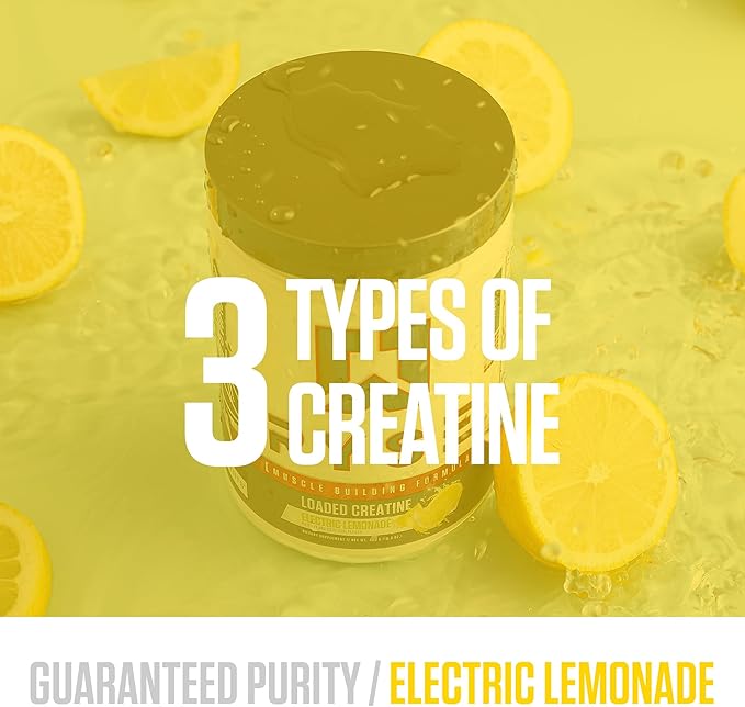 RYSE Loaded Creatine for Men & Women - Electric Lemonade - Muscle Building Formula with 3 Forms of Electrolytes, Betaine Anhydrous and Peak ATP - Strength, Power & Endurance Support - 30 Servings