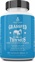 Ancestral Supplements Grass Fed Ovine (Sheep) Thymus Glandular Extract, 3000mg, Histamine, Energy, Allergy and Immune Support Supplement with Grass Fed Beef Liver, Non GMO, 180 Capsules