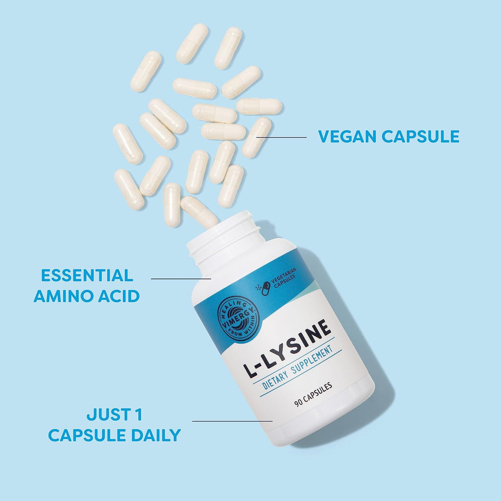 Vimergy L-Lysine – Promotes Healthy Skin, Hair & Nails* – Supports Healthy Metabolism* – Vegan, Non-GMO & Gluten-Free – 90 Capsules
