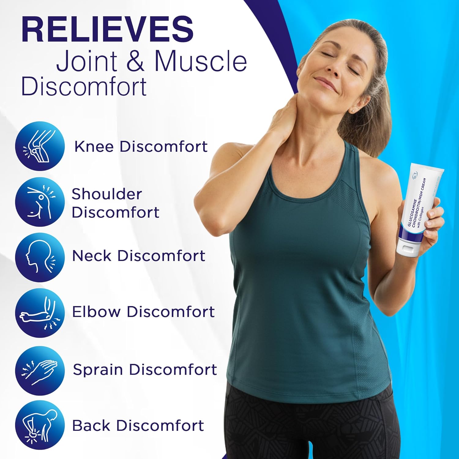 Dr. T Glucosamine Chondroitin Cream - Premium Formula with MSM and Collagen for Joint and Muscle Discomfort - Maintains Joint Strength, Flexibility & Muscle Mobility - 4.23 oz / 120g (2 Pack)
