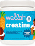 Wellah Creatine for Women (50 Servings) Blue Hawaii - 3g of Creatine Monohydrate Powder with Dandelion & Cranberry Extract