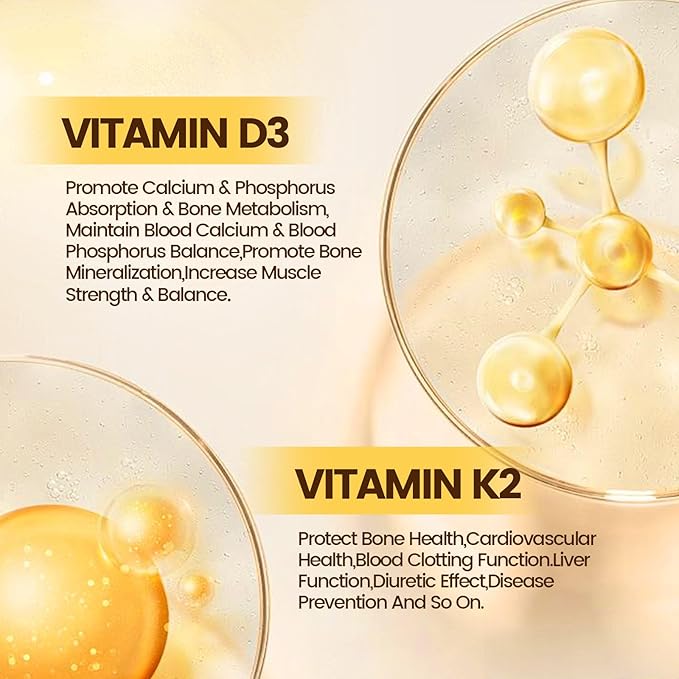 Vitamin D3 10000 iu Plus K2 (MK-7) 200 mcg, 300 Coconut Oil Softgels| 2 in 1 VIT D & K Complex | Supports Calcium Absorption, Bone, Immune, & Heart Health – Easy to Swallow (600 Softgels /2 Bag)