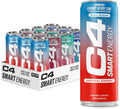 Cellucor C4 Smart Energy Drinks Variety Pack, Sugar Free Performance Fuel & Nootropic Brain Booster, Coffee Substitute or Alternative, 4 Flavor Berry Breeze Variety 12 Pack