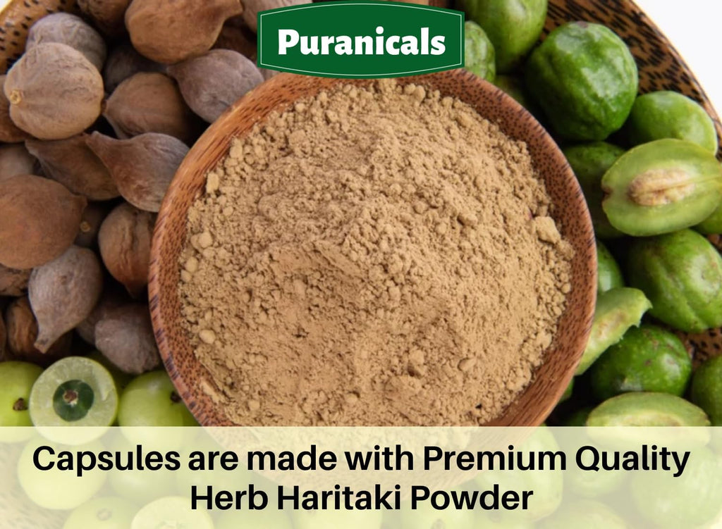 Haritaki Premium 320 Capsules Immunity Booster | Non GMO and Gluten Free | Herbal Supplement | 800 mg Per Serving | Made with 100% Pure Herb Haritaki Powder