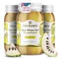 TrueSeaMoss Sea Moss Gel – Made in USA – Wildcrafted Seamoss, Fresh Fruits & Sea Vegetables – Soursop, Pack of 1 (Labels may Vary)