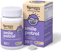 Renzo's Smile Patrol Dissolvable Probiotics for Kids, Sugar-Free - Kids Oral Health Supplement with 4 Probiotic Strains & L-Arginine for Healthy Teeth & Gums - 30 Melty Tabs, Green Apple Flavor