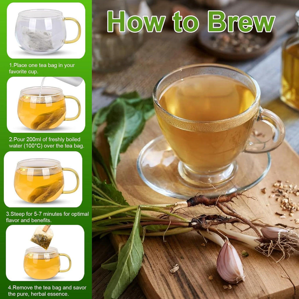 Dandelion Root & Leaf Tea 2g x 60 Teabags | 100% Natural Dandelion Tea for Liver Detox & Cleansing and Digestive Support | Herbal, Caffeine-Free
