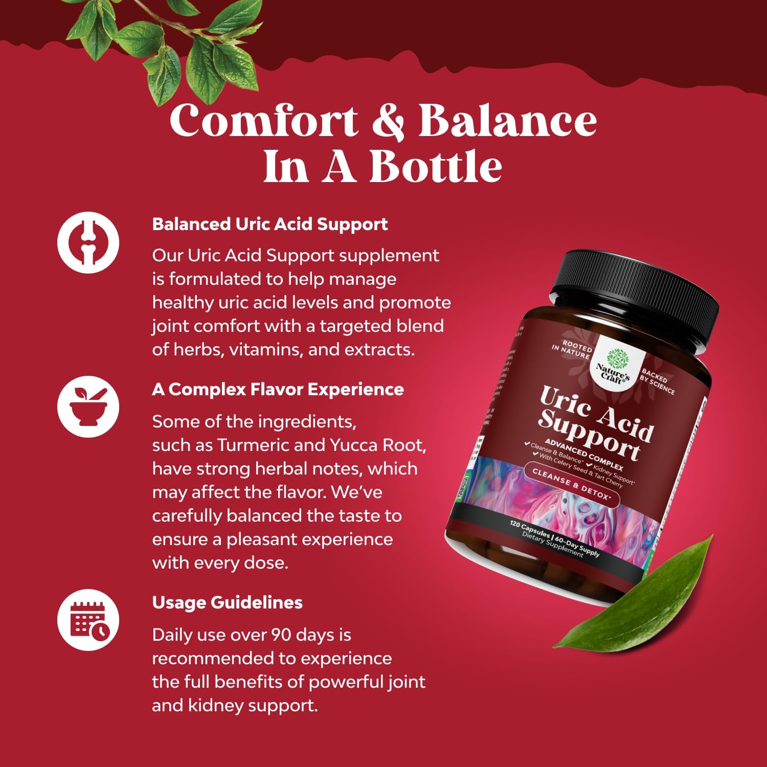 Green Coffee Bean Extract for Uric Acid Cleanse & Detox - Green Coffee Beans with Turmeric, Tart Cherry & Celery Seed for Adults - Daily Uric Acid Flush for Joints Support & Kidney Cleanser – 120 Ct