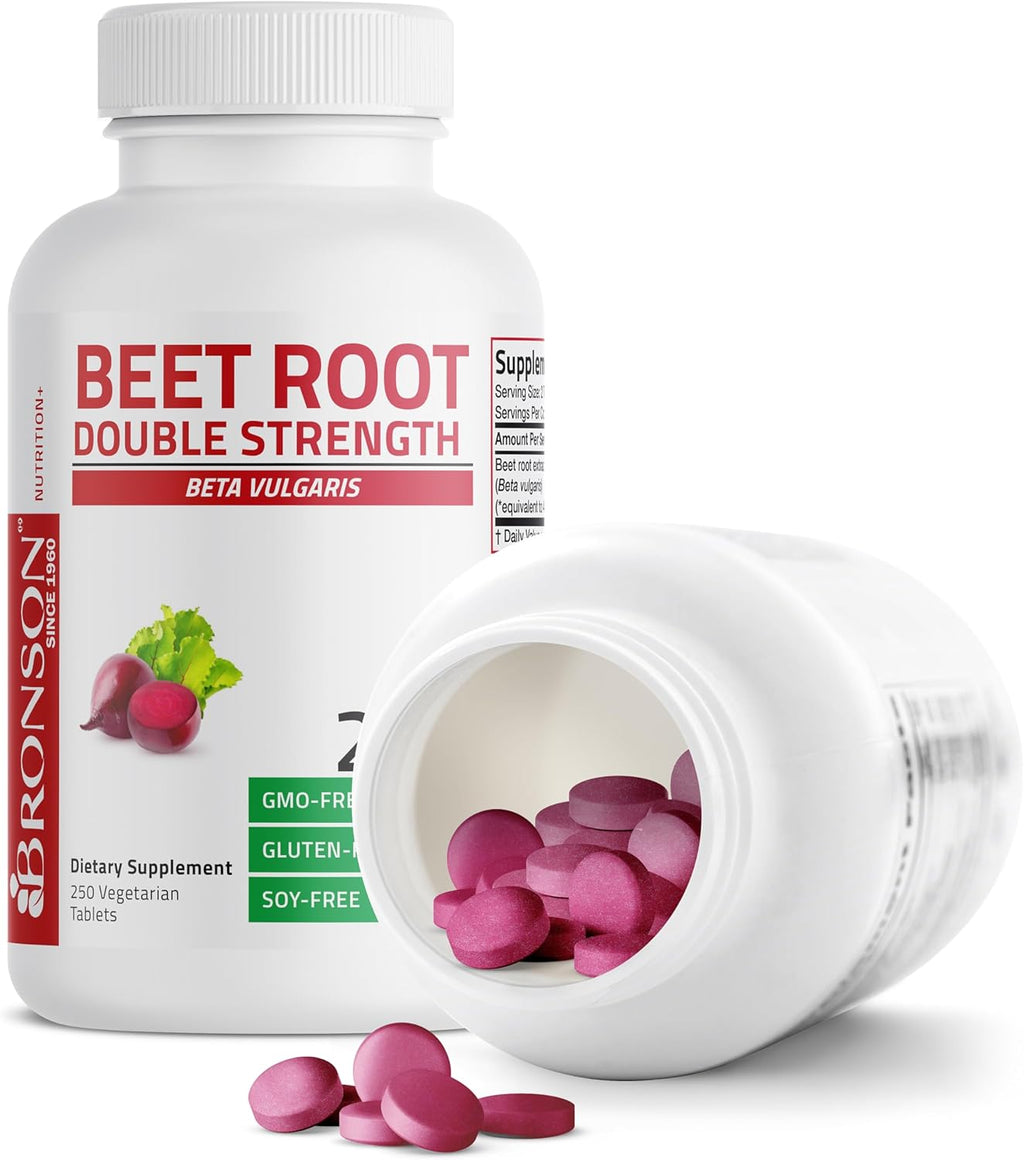 Bronson Beet Root Double Strength, Non-GMO, 250 Vegetarian Tablets