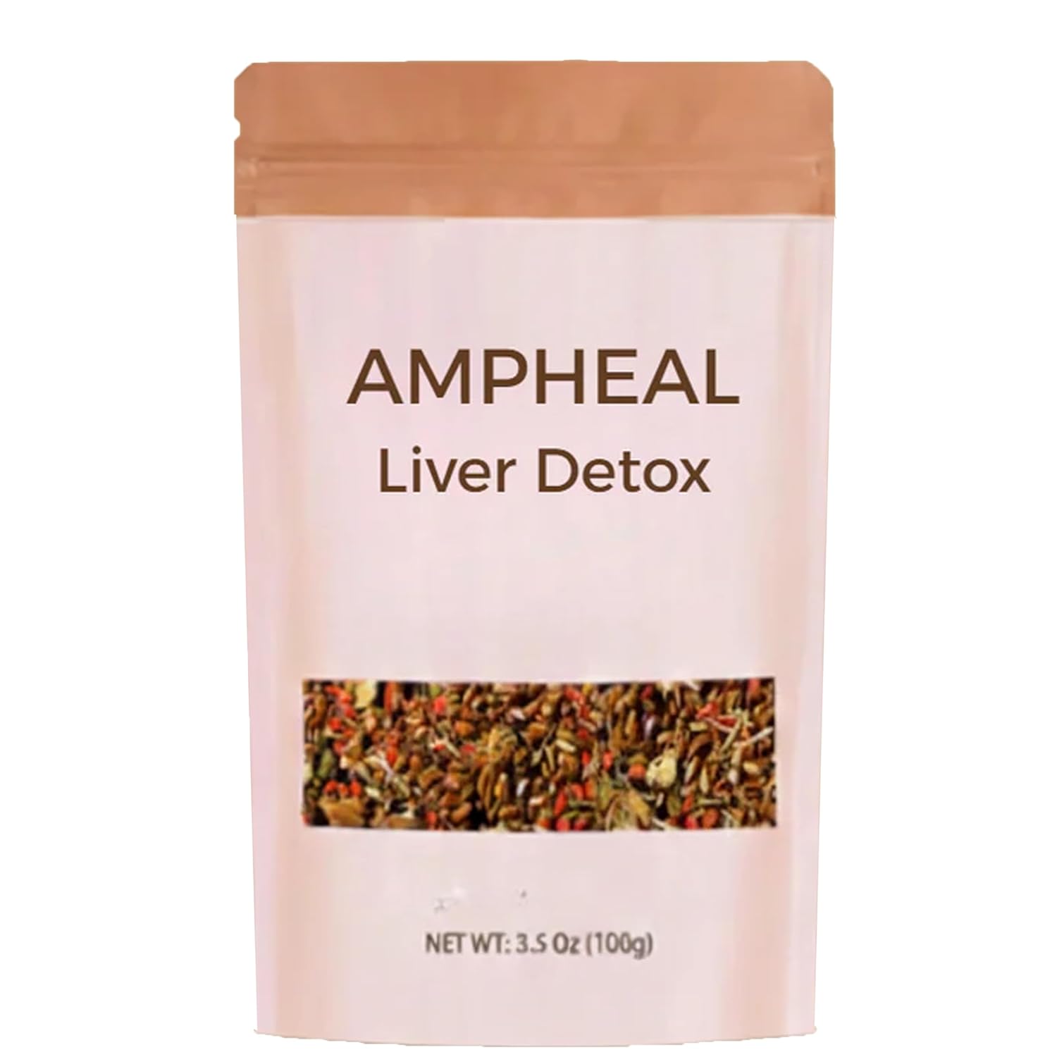 AMPHEAL Kidney + Liver Detox Herbal Tea, Liver Detox Tea Organic, Dandelion Chrysanthemum Cassia Seed Goji Berry Tea, Milk Thistle, Chinese Kidney & Liver Health Tea Bags - 8 Ingredients Natural Blend Formula