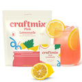 Craftmix Pink Lemonade Mix, 12 Packets, Easy Powder Drink with Real Fruit, Low-Sugar, Vegan, Low-Carb, Non-GMO, Dairy-Free, Gluten-Free, Flavored Water Enhancer, On-the-Go Water Flavoring Packets