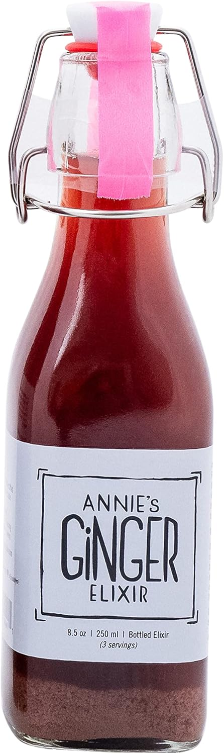Annie's Ginger Elixir, 8.5oz 4-Pack, Pure Natural Organic Ginger Shot, Digestive Cleanse Tonic Boosts Immune Defense, Daily Gut Health and Wellness, Non-GMO Beverage