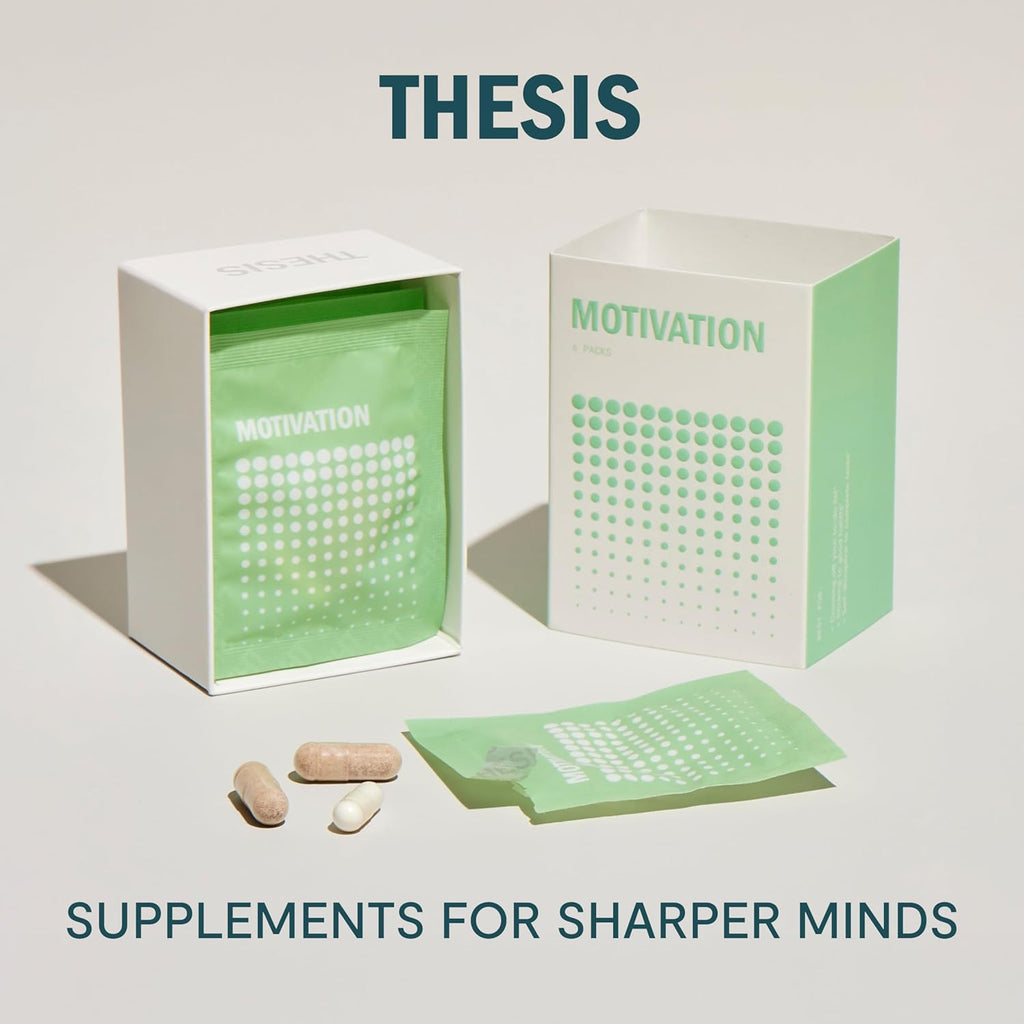 Thesis Motivation - Nootropic Brain Support Supplement - Promotes Healthy Brain Energy, Focus & Beat Procrastination - Artichoke Extract, Dynamine, L-Phenylalanine & L-Theanine - 24 Servings