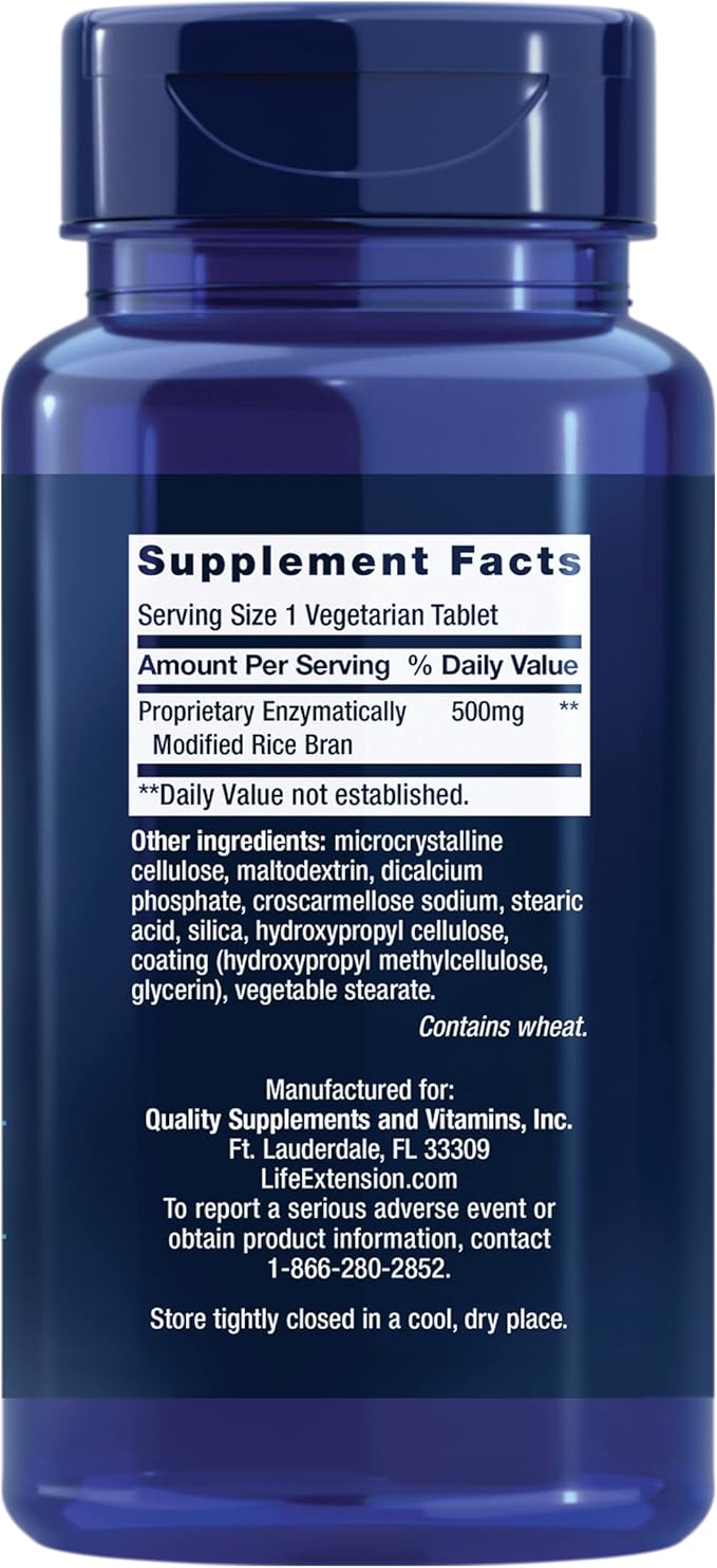 Life Extension NK Cell Activator™, Immune Support, Natural Killer Cell Activity, enzymatically Modified Rice bran, Non-GMO, Vegetarian, 30 Tablets