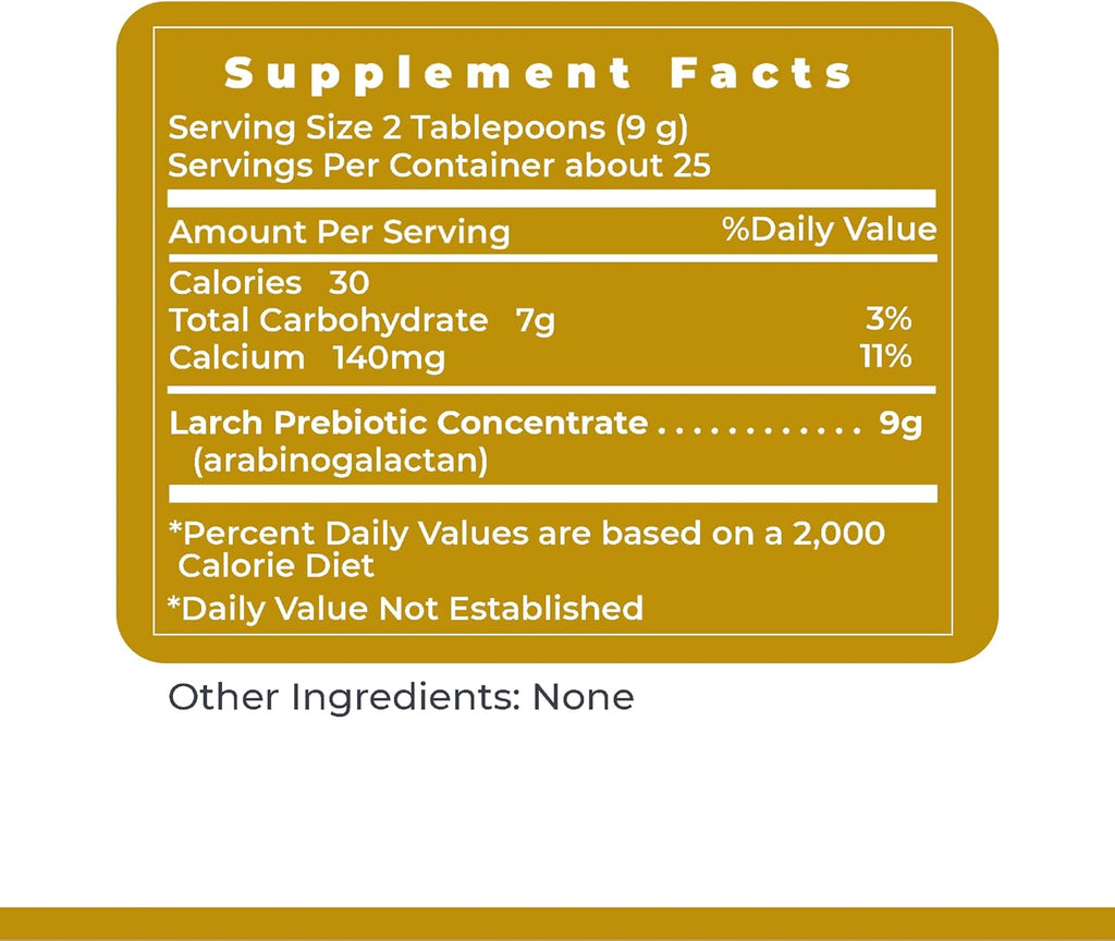 Premier Research Labs Galactan - Larch Arabinogalactan Powder for Men & Women, Prebiotic Fiber Powder for Healthy Gut Microbiome, Larch Tree Extract, Calcium - 8 oz