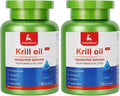 Krill Oil 1000 mg 240 Softgels with Omega-3s EPA, DHA, Astaxanthin and Phospholipids Supplement, Antarctic Krill No Fishy Aftertaste for Joint, Heart, Brain and Immunity - 2 Bottles
