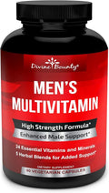 Mens Multivitamin – Daily Multivitamin for Men with Vitamin A C D E K B Complex, Calcium, Magnesium, Selenium, Zinc Plus Heart, Brain, Immune, and Men's Multivitamins – 90 Vegetarian Capsules