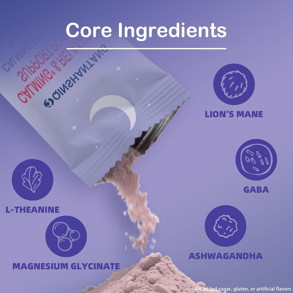 Super Cortisol Drink – Calm Magnesium Powder, L-Theanine, Lion’s Mane & Ashwagandha | Relaxation, Focus & Stress Balance for Women | Sugar-Free, On-The-Go | Red Raspberry Flavor, 25 Servings