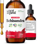 Wild & Organic Schisandra Berry Extract Drops 500 mg - Relaxing Schisandra Supplement - Liquid Chinensis Tincture - Vegan, Sugar & Alcohol-Free - 2 fl oz