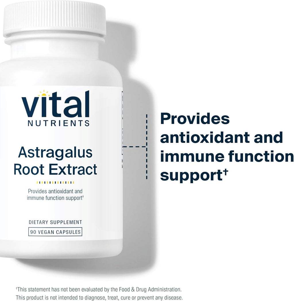 Vital Nutrients - Astragalus Root Extract - Vegan Formula - Herbal Support for The Immune System - 90 Vegetarian Capsules per Bottle - 300 mg