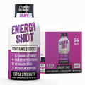 Grape Extra Strength Energy Shot 24 pk – 260mg Natural Caffeine B12 B6 – Energy & Focus Support – 2 Servings Sugar Free Zero Calorie Green Tea B-Vitamins Electrolytes Vegan – 1.93 fl oz