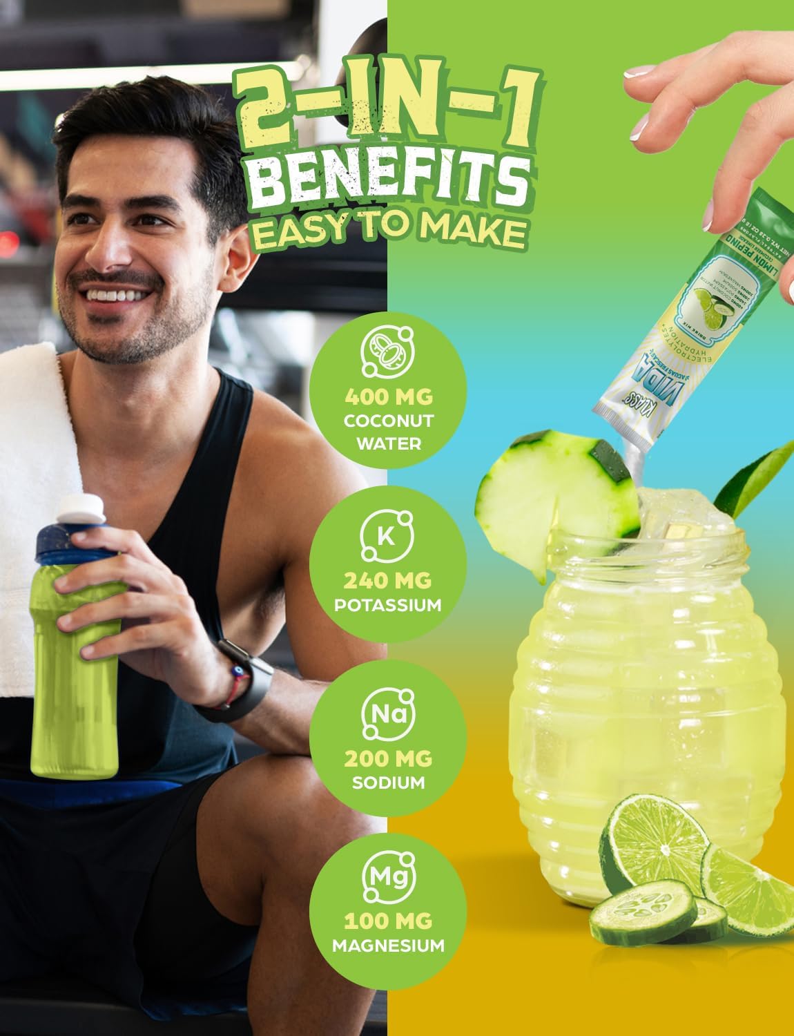 Variety Pack Electrolyte Drink Mix – Pineapple, Horchata & Cucumber Limeade Flavors | Sugar-Free Hydration Powder Packets with Coconut Water & Minerals | 15 Instant Hydration Stick Packs