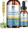 (2 Pack) Soursop Graviola Leaf Extract Liquid Drop Plus Pure Botanical Sea Moss for Cell Support & Regeneration, Immunity and Gut Health, Soursop Bitters Liquid丨Full Texture,Pineapple Flavor,1 Fl Oz