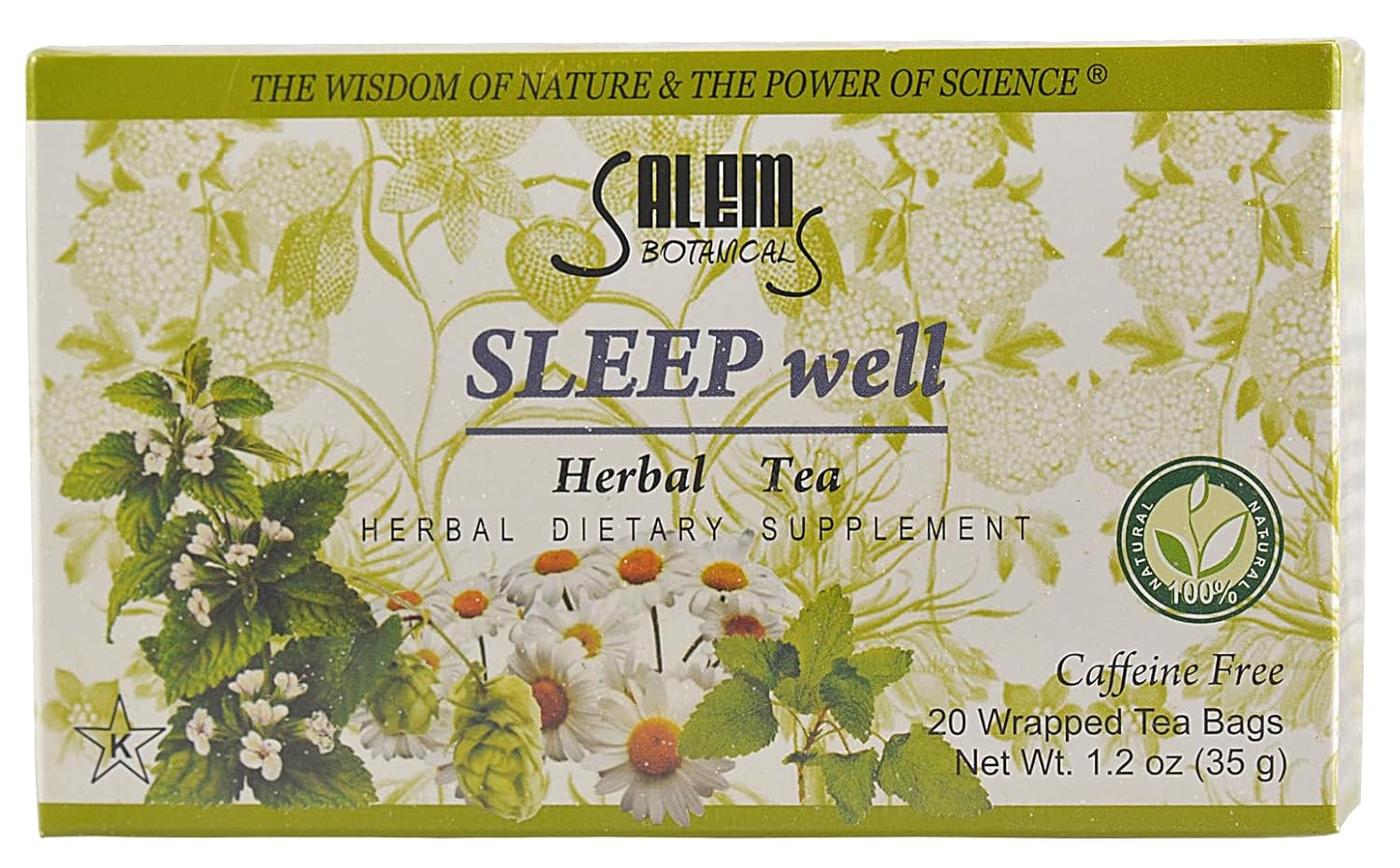 Salem Botanicals Herbal Tea, Sleep Well, 20 Count
