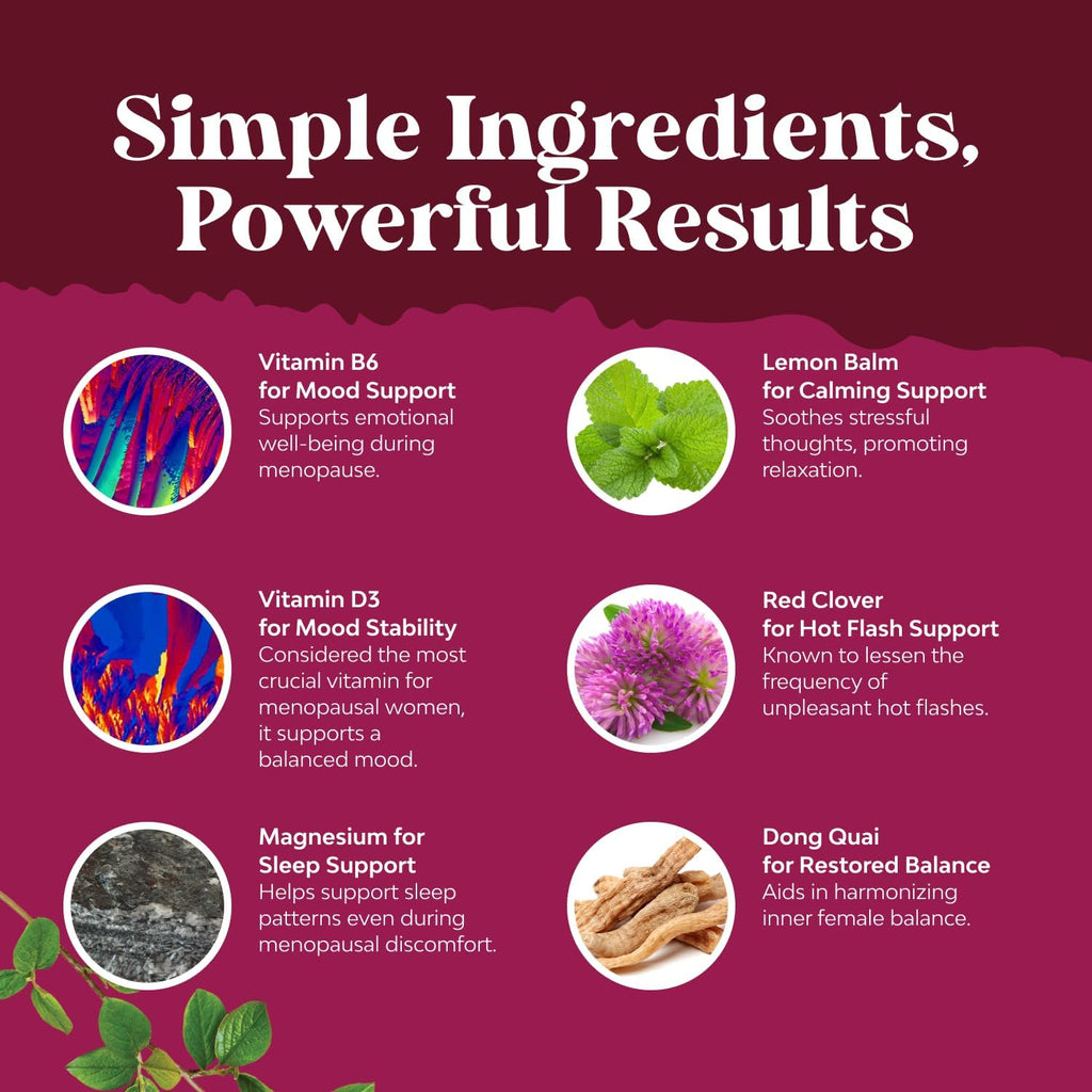 Bundle of Menopause Supplement for Women Soy Free Hormone Balance Capsules with Dong Quai Chaste Berry Black Cohosh Root and Saw Palmetto 500mg DHT Blocker Hair Vitamins with Maca Root Biotin