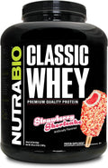 NutraBio Classic Whey Protein Powder - No Fillers, Artificial Colors, Preservatives - Low Glycemic Index - Strawberry Shortcake, 5 Pounds